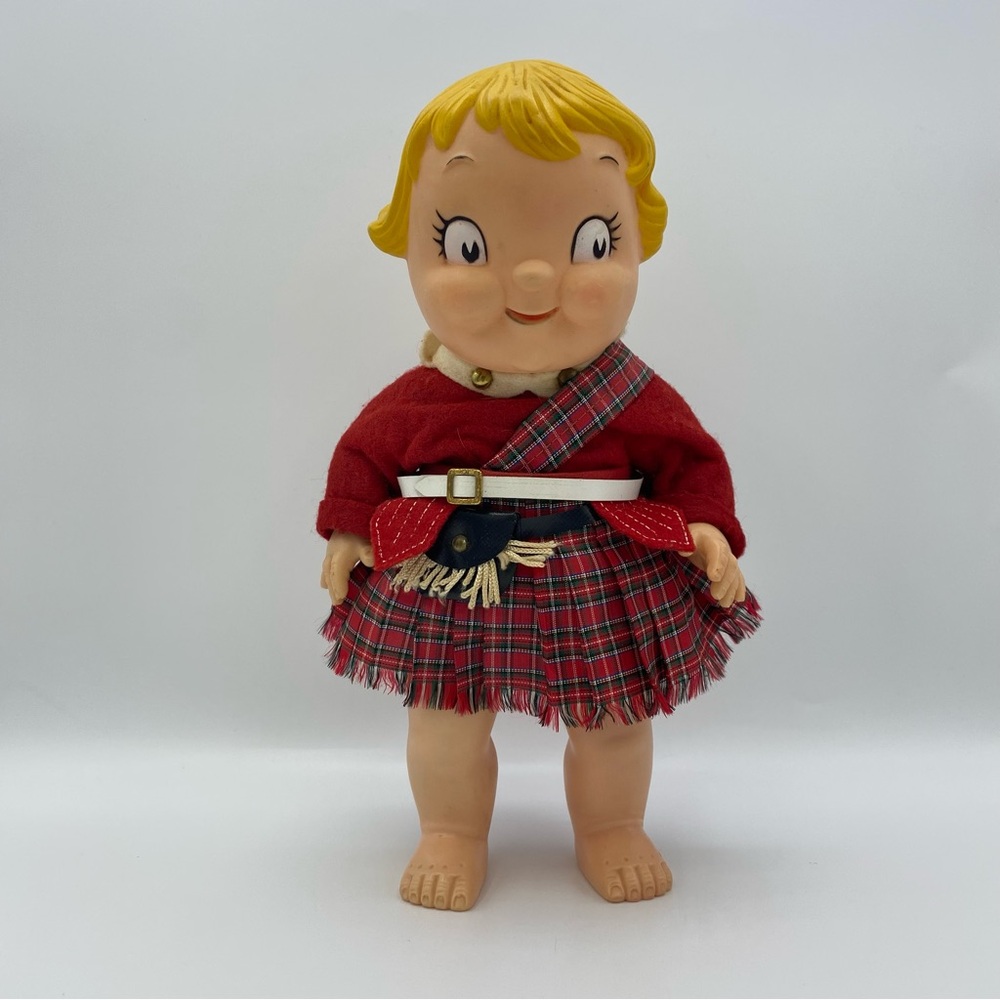 Campbell Kids Scottish Doll Girl 10 In Rubber Vinyl Toy Soup No Shoes Hat Socks